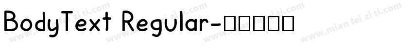 BodyText Regular字体转换